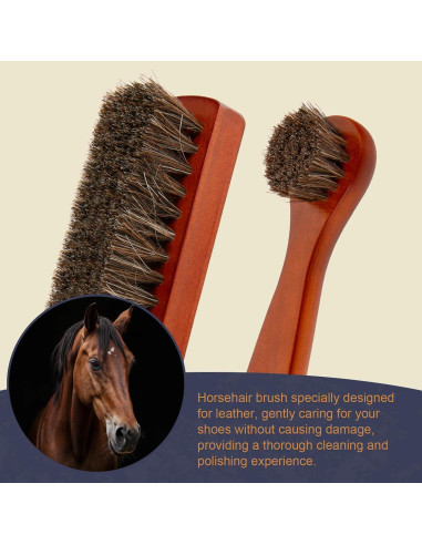 Kit de Cuidado de Zapatos BEE&FLOWER 15PCS con Cepillo y Estuche