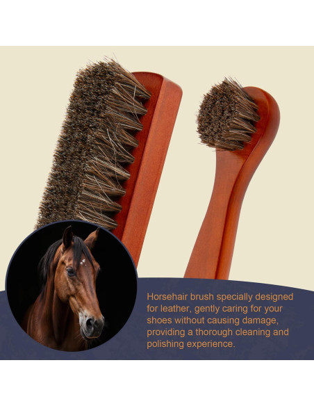 Kit de Cuidado de Zapatos BEE&FLOWER 15PCS con Cepillo y Estuche