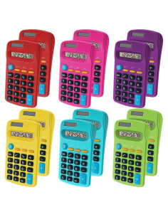 Calculadora de bolsillo Erinnmy 12 piezas multicolor 8 dígitos