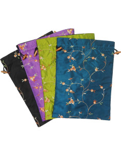 4 Bolsas de Viaje DODOGA con Diseño de Flor Bordada en Seda 2