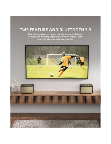 Altavoz Bluetooth Retro MLOVE A200 45W con USB y Aux