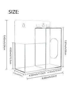 Dispensador de Mascarillas y Desinfectante Aphbrada 2 Compartimentos 2