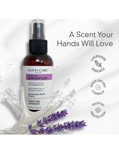 Desinfectante de Manos Olivia Care 118 ML con Aceites Esenciales