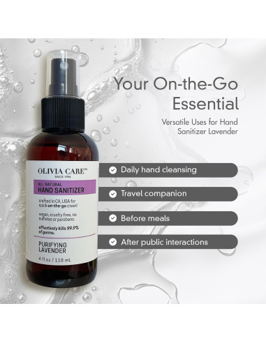 Desinfectante de Manos Olivia Care 118 ML con Aceites Esenciales
