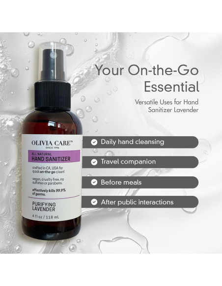 Desinfectante de Manos Olivia Care 118 ML con Aceites Esenciales