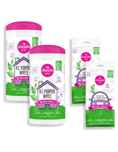 Toallitas Multiusos Dapple Baby Hipoalergénicas Lavanda 4 Pzas