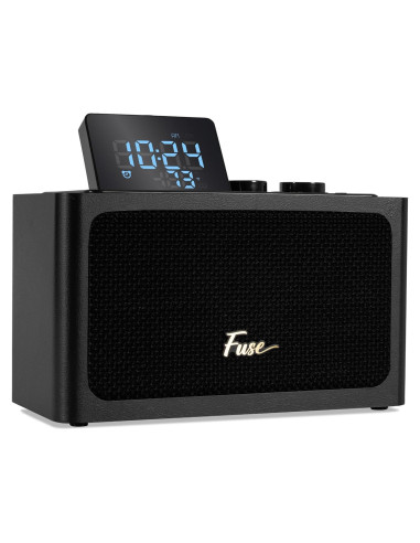 Reloj Despertador Bluetooth Fuse Zide | Radio FM | Negro