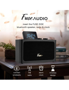 Reloj Despertador Bluetooth Fuse Zide | Radio FM | Negro 2