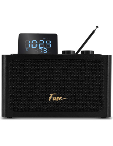 Reloj Despertador Bluetooth Fuse Zide | Radio FM | Negro
