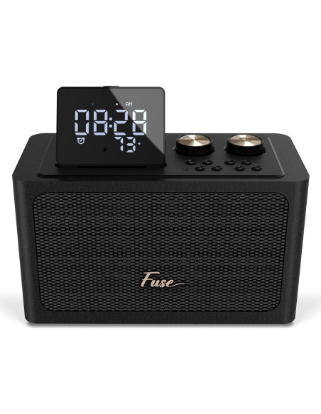 Reloj Despertador Bluetooth Fuse Zide | Radio FM | Negro