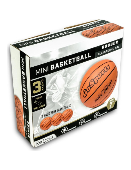Balones de Baloncesto Mini GoSports 17.78 cm Paquete de 3