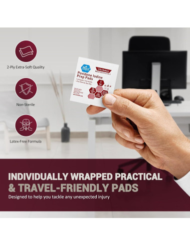 Toallitas Antiséticas Med Pride 10% Povidona Yodada 100 Unidades