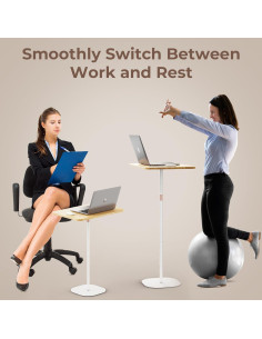 Soporte de Piso para Laptop POLESTO Ajustable 45.72-119.38 cm Blanco 2