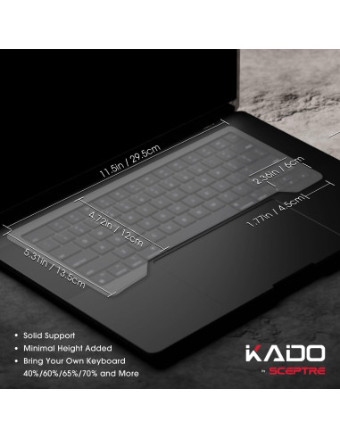 Elevador de Teclado Kado Acrílico Esmerilado 3mm para MacBook