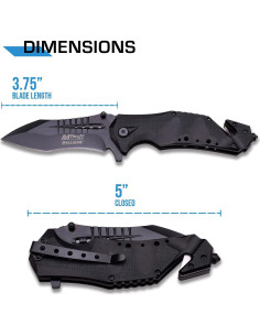 Cuchillo Plegable MTech USA MT-A845BK 9.53 cm Hoja Negra 2