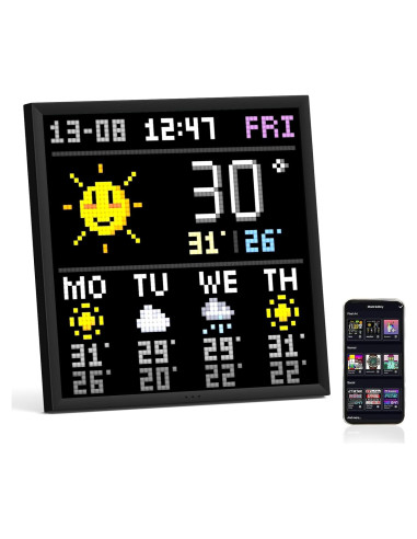 Divoom Pixoo-64 Marco Digital LED 64x64 WiFi Negro