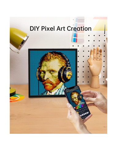 Divoom Pixoo-64 Marco Digital LED 64x64 WiFi Negro