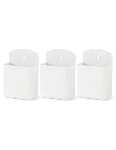 Soporte de Control Remoto de Pared Wawayang 3 Pcs Blanco
