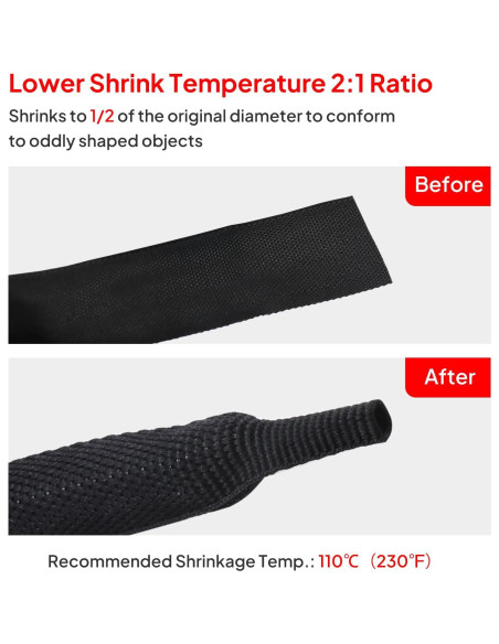 Manga de Tela Retráctil Trenzada 2 en 1 Sonoreboom 12mm 4.27m