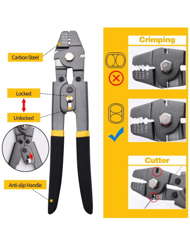 Kit de herramientas para engastar cables de acero FGBNM 100m