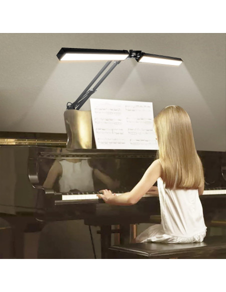 Lámpara de Escritorio LED MOLOOR 24W Doble Cabeza 99cm