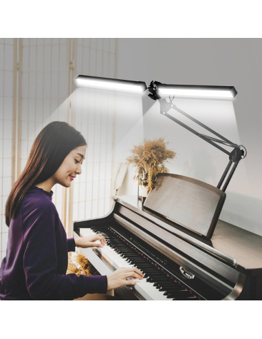 Lámpara de Escritorio LED MOLOOR 24W Doble Cabeza 99cm