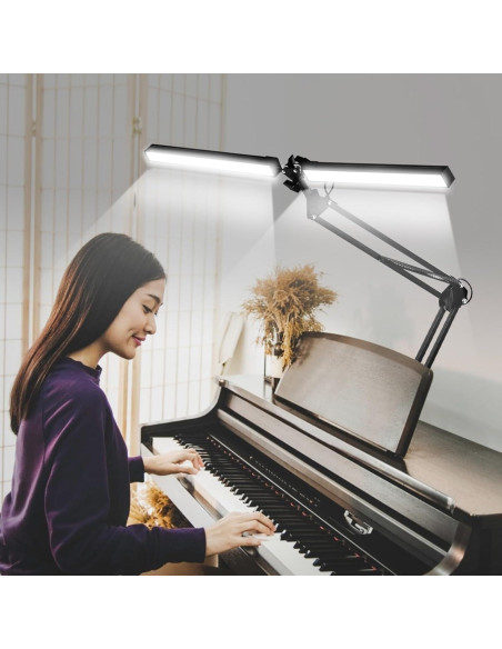 Lámpara de Escritorio LED MOLOOR 24W Doble Cabeza 99cm