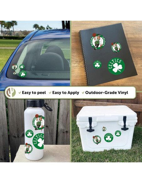 Calcomanías NBA Boston Celtics Desert Cactus Vinilo 27.94x21.59cm