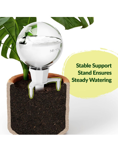 NiHome 2PCS Esferas de Riego Automático de Arcilla 0.5L