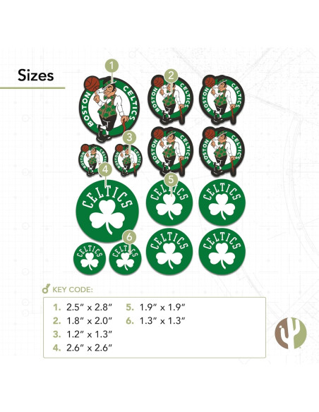 Calcomanías NBA Boston Celtics Desert Cactus Vinilo 27.94x21.59cm