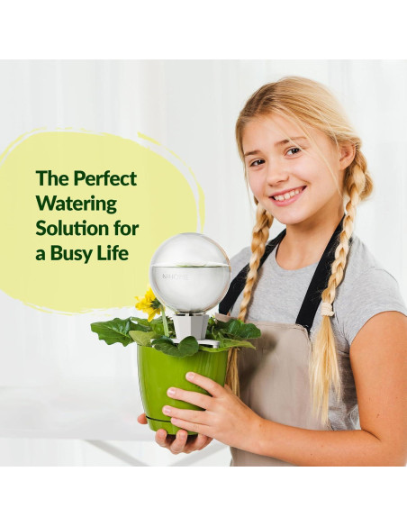 NiHome 2PCS Esferas de Riego Automático de Arcilla 0.5L