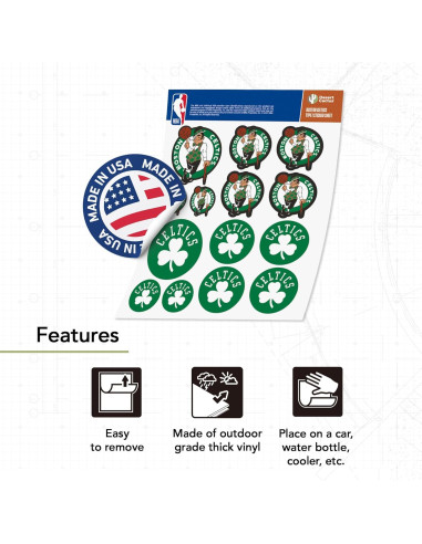 Calcomanías NBA Boston Celtics Desert Cactus Vinilo 27.94x21.59cm