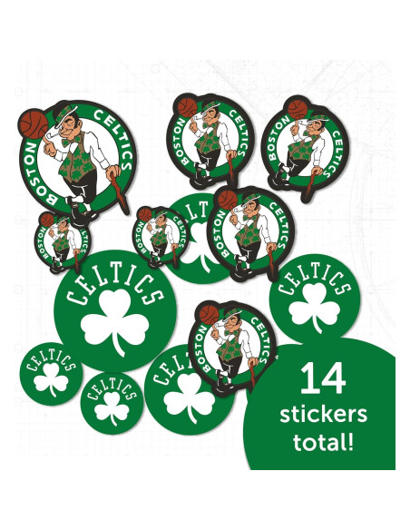 Calcomanías NBA Boston Celtics Desert Cactus Vinilo 27.94x21.59cm