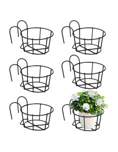 6 Macetas Colgantes Redondas Tideme para Jardín y Balcón