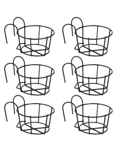 6 Macetas Colgantes Redondas Tideme para Jardín y Balcón 2