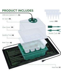 Kit de Germinación de Semillas Seedfactor 7 Paquetes con Luz 2