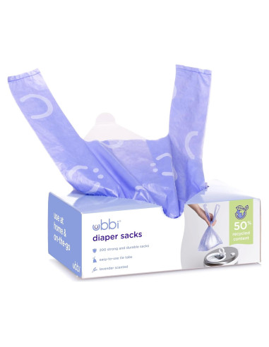 Bolsas Desechables Ubbi para Pañales 200 Unidades Lavanda