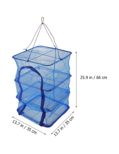 Red de Secado de Alimentos Plegable 4 Capas BESPORTBLE 66x35cm 2