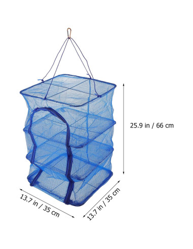 Red de Secado de Alimentos Plegable 4 Capas BESPORTBLE 66x35cm