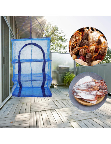 Red de Secado de Alimentos Plegable 4 Capas BESPORTBLE 66x35cm