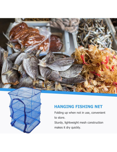 Red de Secado de Alimentos Plegable 4 Capas BESPORTBLE 66x35cm