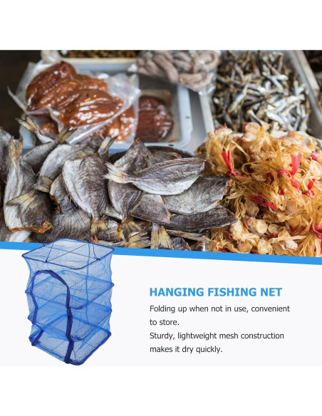 Red de Secado de Alimentos Plegable 4 Capas BESPORTBLE 66x35cm