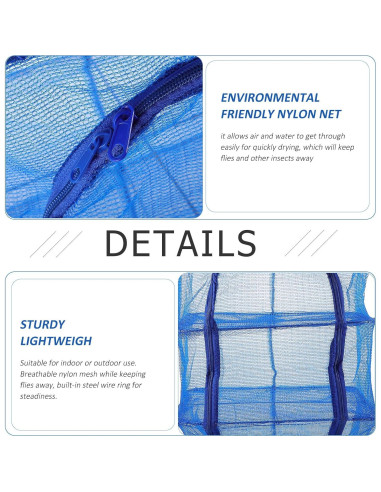 Red de Secado de Alimentos Plegable 4 Capas BESPORTBLE 66x35cm