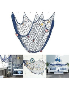 Red decorativa de pesca Rosoz 200x150cm azul para hogar 2
