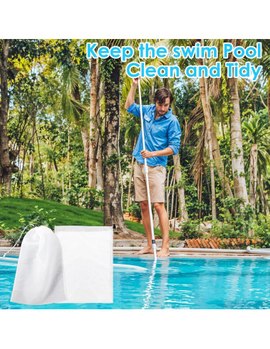 4 Bolsas de Reemplazo para Aspiradora de Piscina Aysatogc 32x22cm
