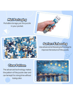 Mini Rompecabezas 150 Piezas LOSFPVR Noche Estrellada 15x10cm 2