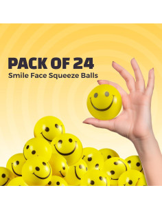 Bolas de Estrés Amarillas 5 cm Bedwina - 24 Pcs a Granel 2