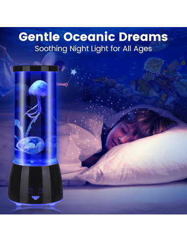 Lámpara de Medusas LED Eadaiylon 17 Colores 4 Modos 27.4cm