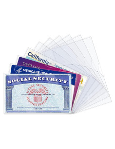 Paquete de 10 fundas protectoras Liemand para tarjetas 9.65x5.89cm