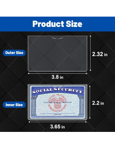 Paquete de 10 fundas protectoras Liemand para tarjetas 9.65x5.89cm 2